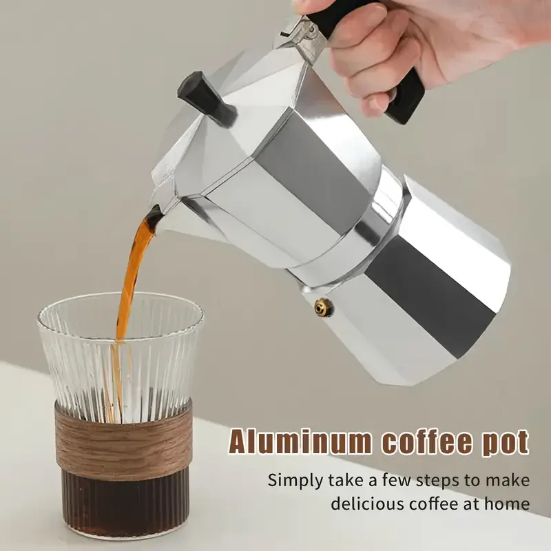 Coffee Equipment For Home - وعاء موكا كلاسيكي من الألومنيوم سعة
