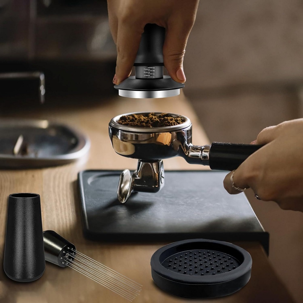 مجموعة أدوات توزيع القهوة الإس - مراجعة Espresso Tamper Set وسعره