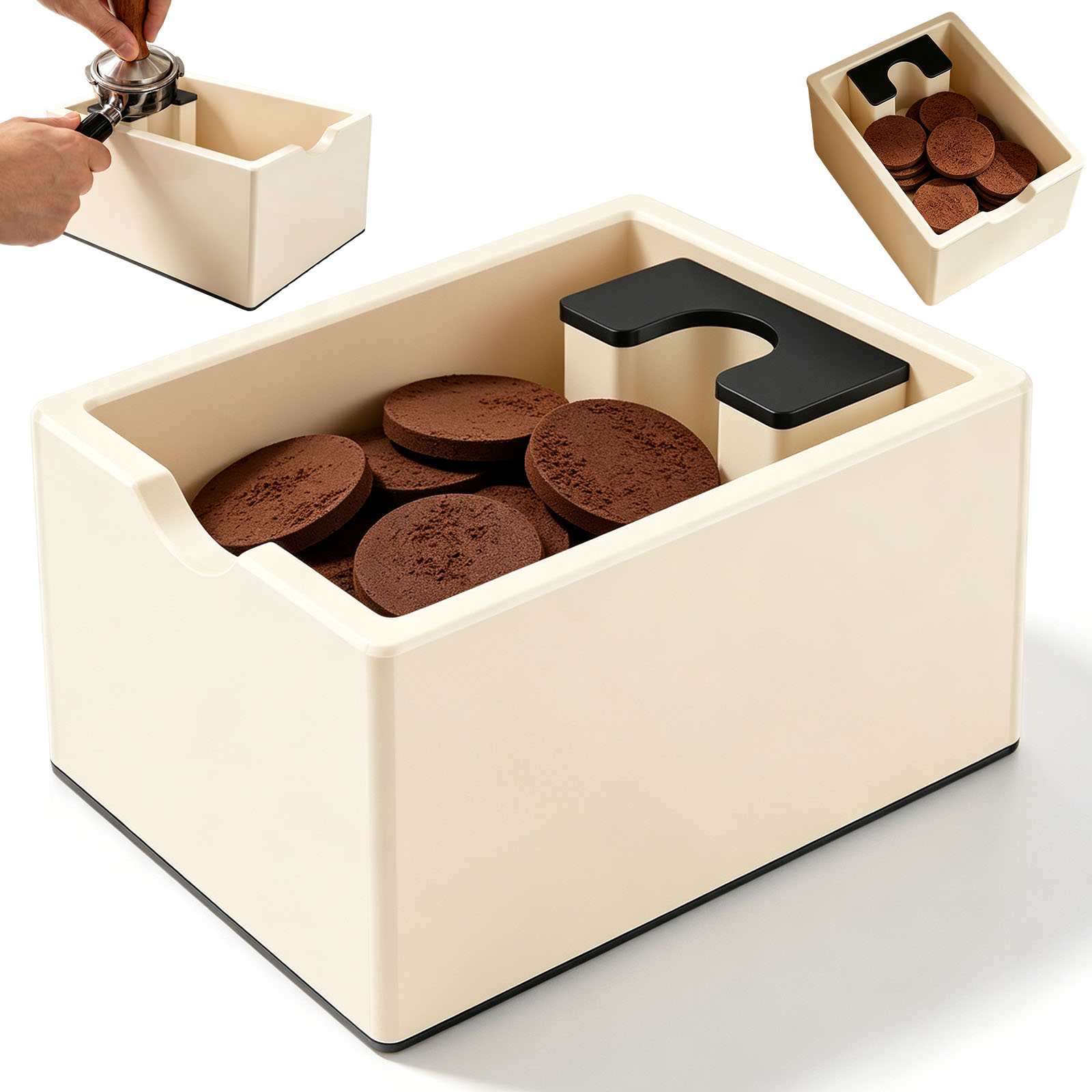 حاوية كبيرة السعة لتفريغ بقايا - مراجعة Coffee Knock Box وسعره