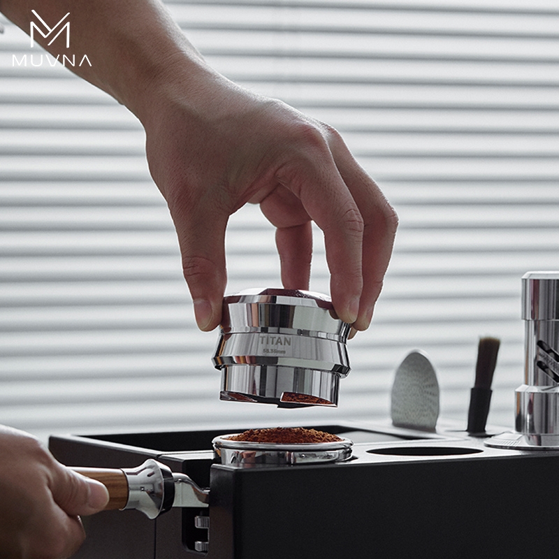 موزع قهوة MUVNA TITAN ومكبس قه - مراجعة Espresso Tamper Set وسعره