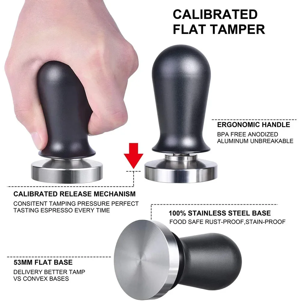عاكس قهوة اسبريسو العبث 30 رطل - مراجعة Espresso Tamper Set وسعره
