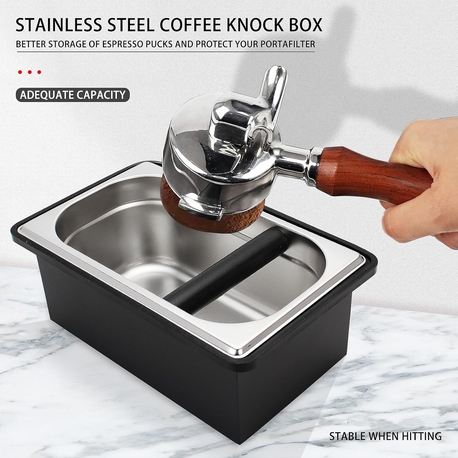 صندوق طرق القهوة من الفولاذ ال - مراجعة Coffee Knock Box وسعره
